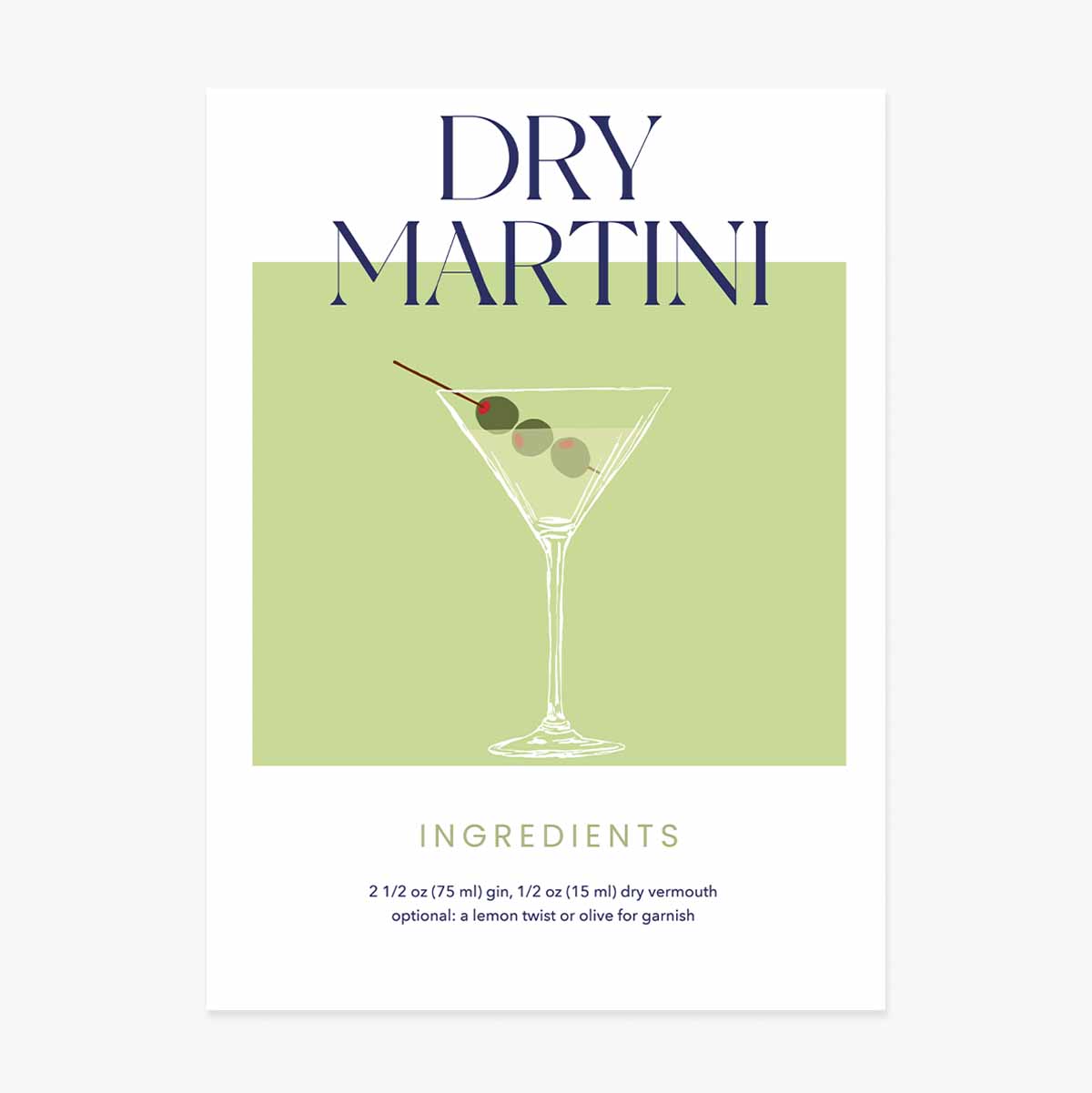Plakat „Dry Martini”