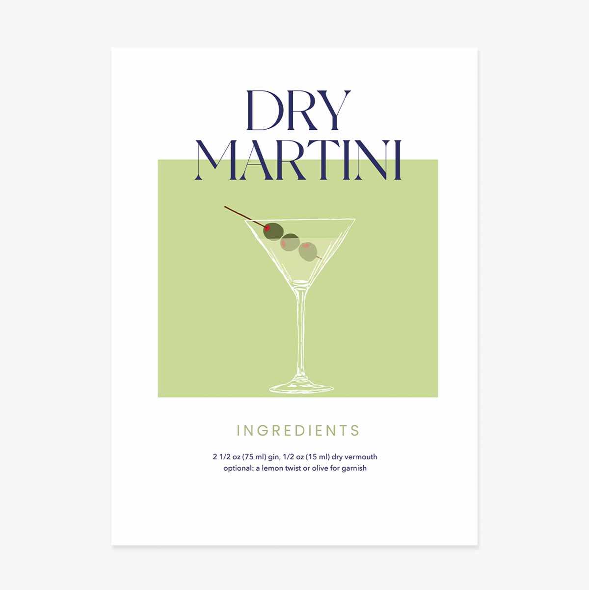 Plakat „Dry Martini”