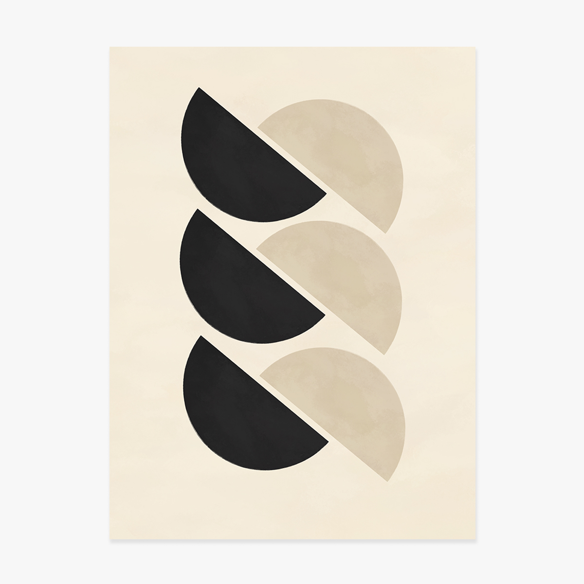 Plakat „Minimalistyczne kształty geometryczne, półkola”