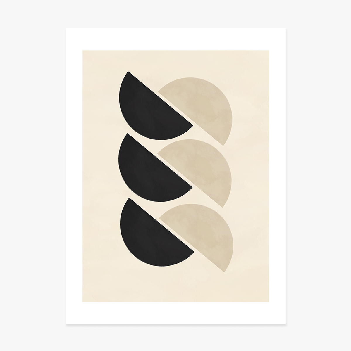 Plakat „Minimalistyczne kształty geometryczne, półkola”