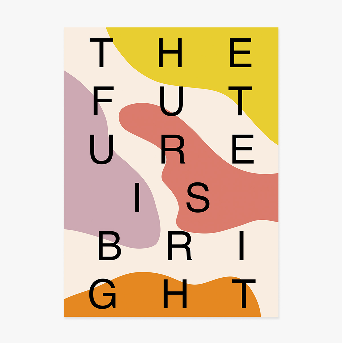 Plakat „Future is bright”, plamki koloru