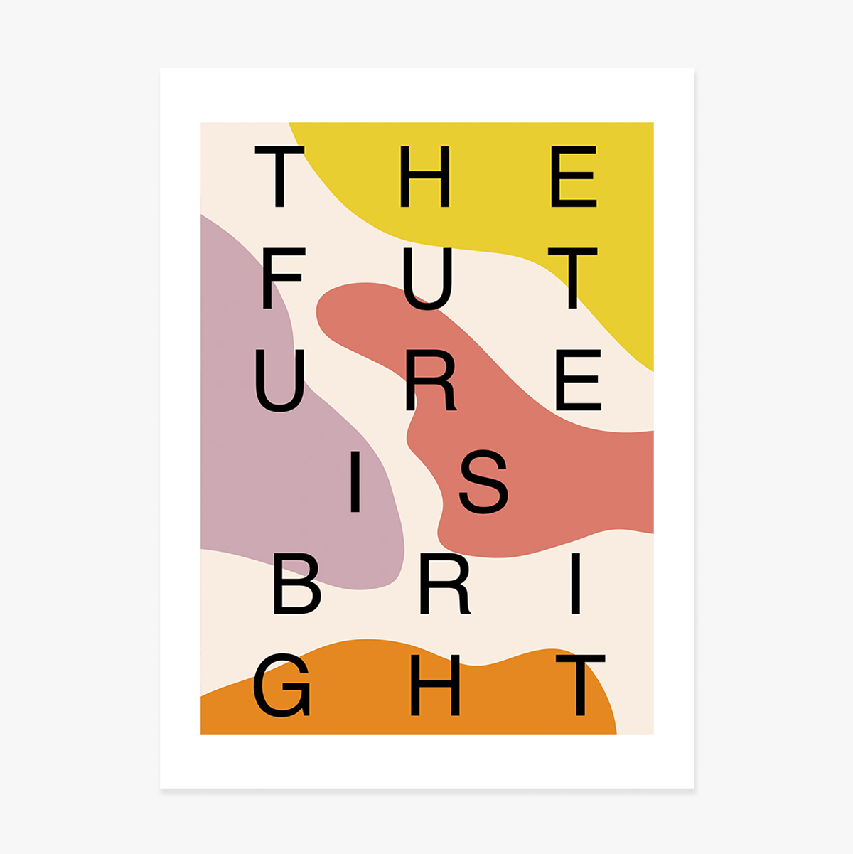 Plakat „Future is bright”, plamki koloru