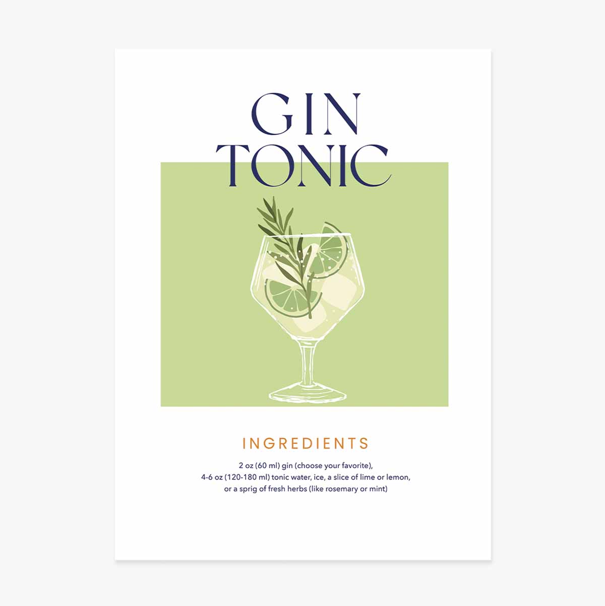 Gin and Tonic Poster