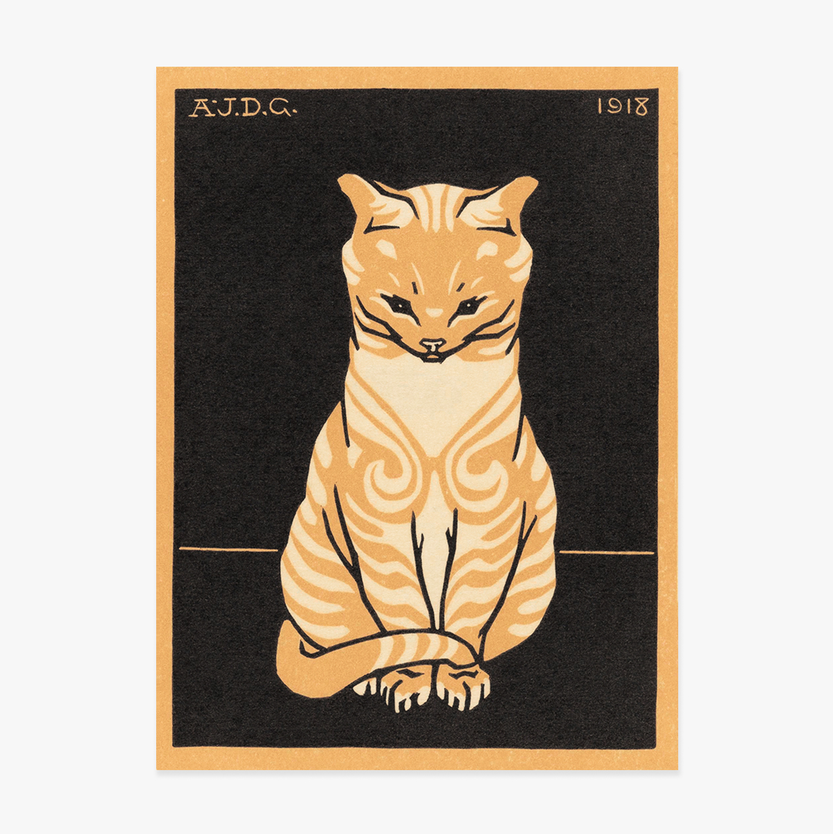 Plakat Julie de Graag, „Sitting cat”, 1918 r.