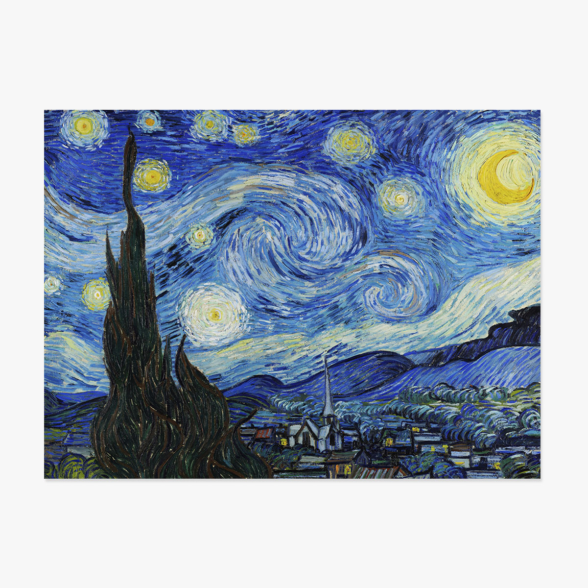 Plakat w formacie poziomym – Vincent van Gogh – „Gwiaździsta noc”, 1889 r.