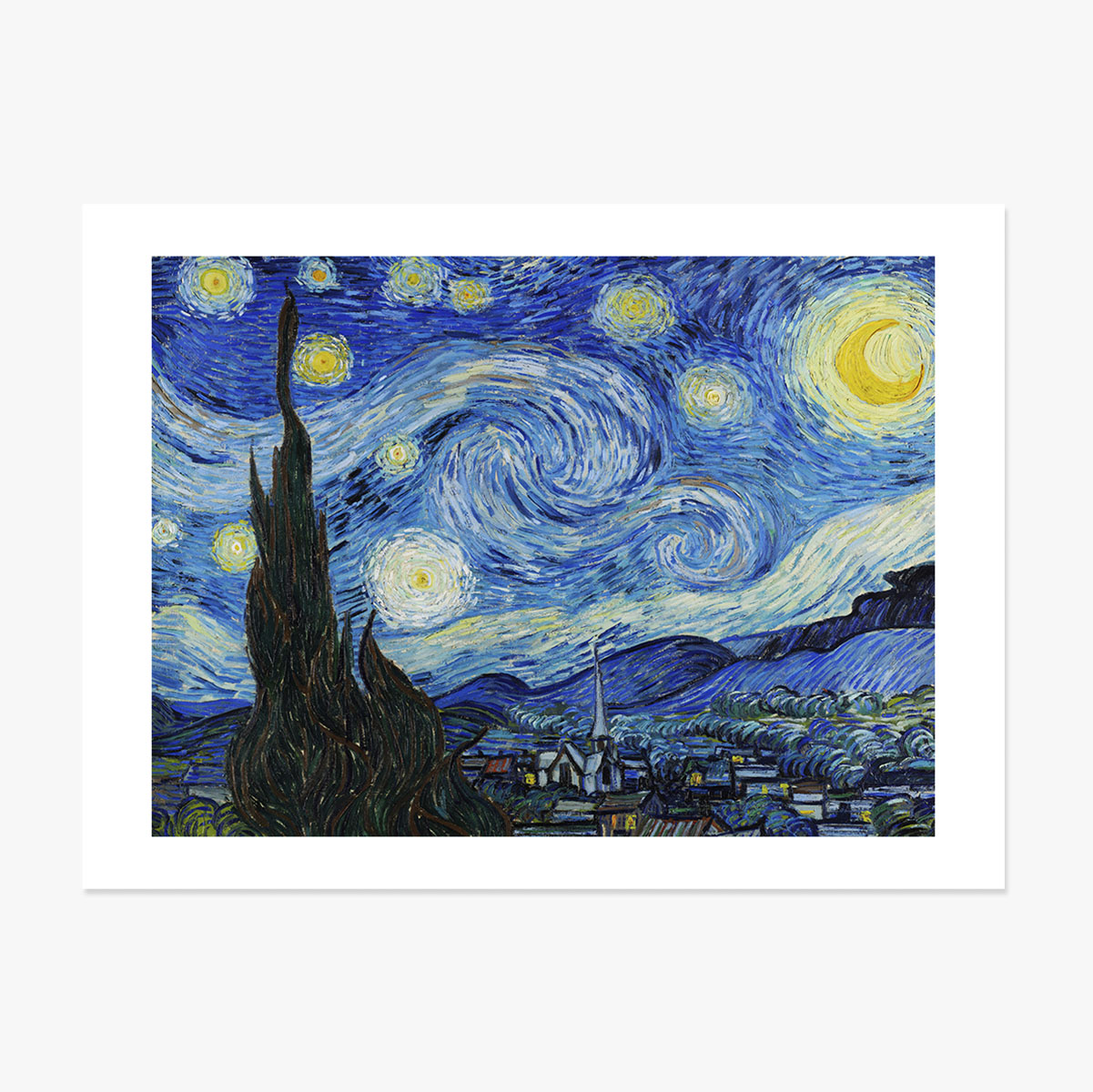 Plakat w formacie poziomym – Vincent van Gogh – „Gwiaździsta noc”, 1889 r.