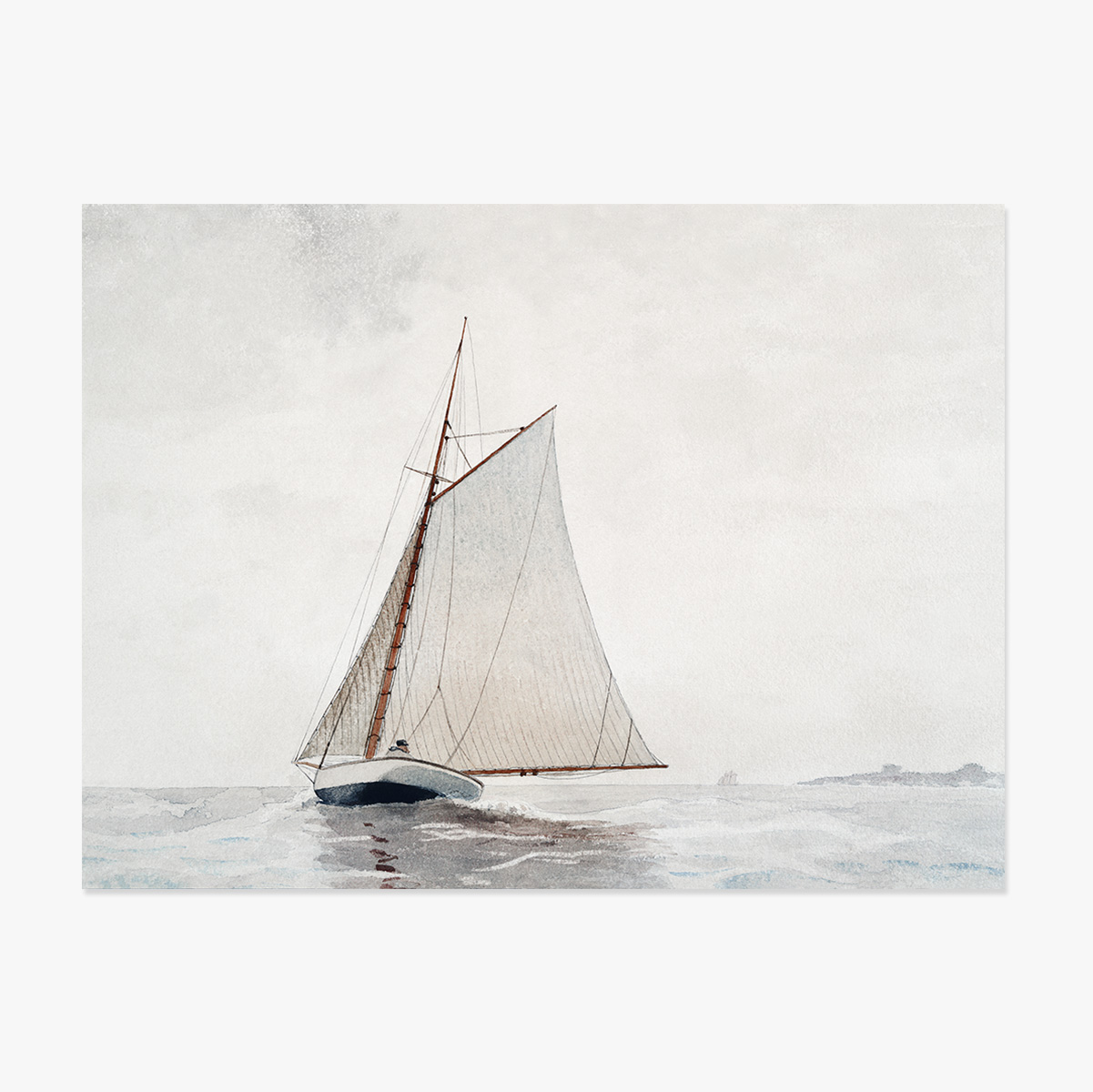 Plakat w formacie poziomym – Winslow Homer – „Wypływając z Gloucester” 1880