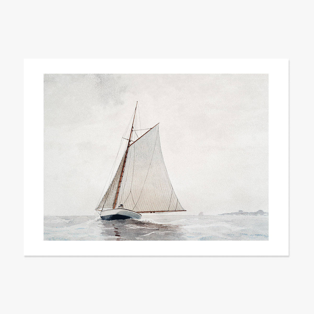 Plakat w formacie poziomym – Winslow Homer – „Wypływając z Gloucester” 1880