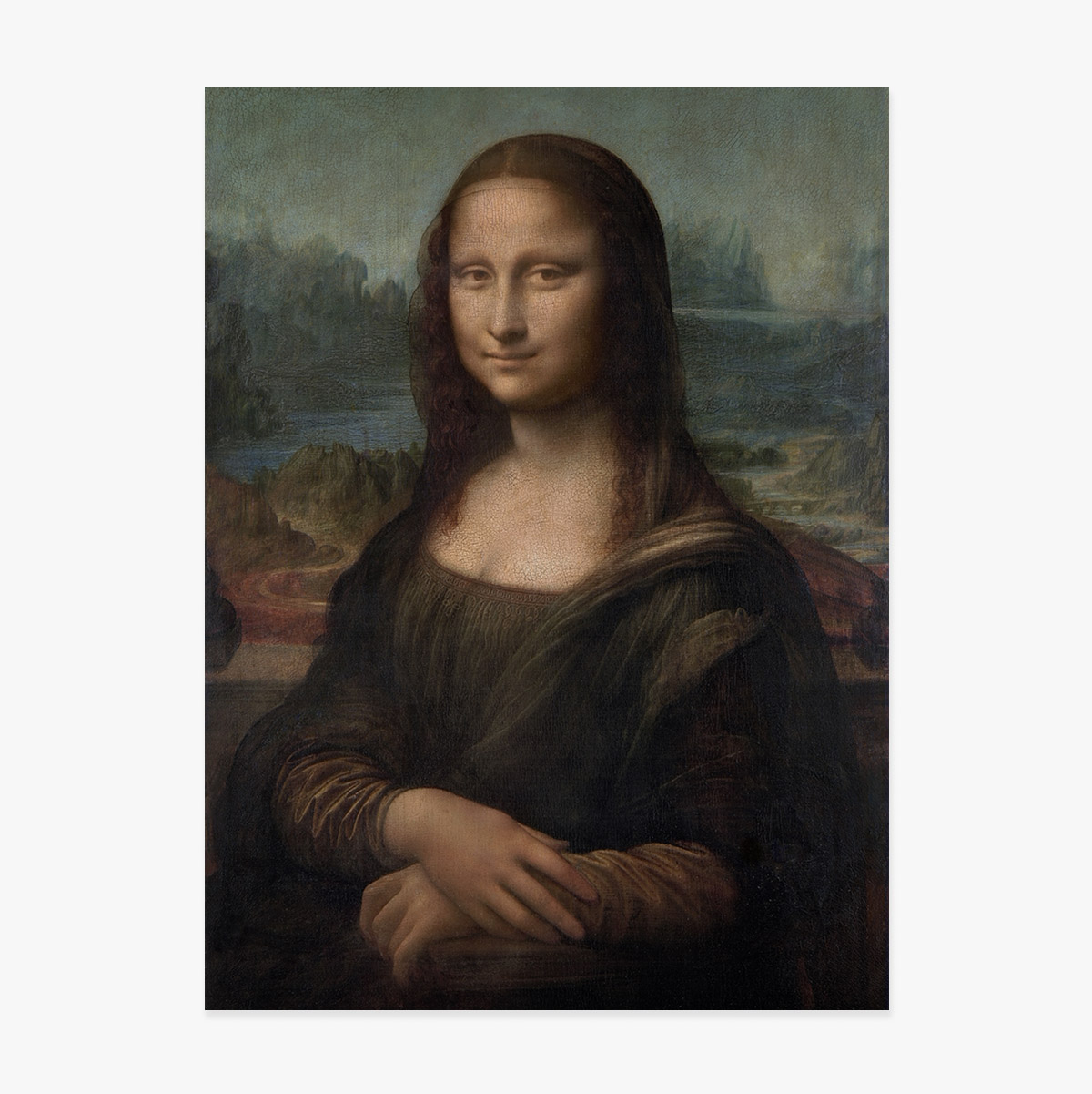 Plakat przedstawiający obraz Leonarda da Vinci „Mona Lisa del Giocondo”, 1506 r.