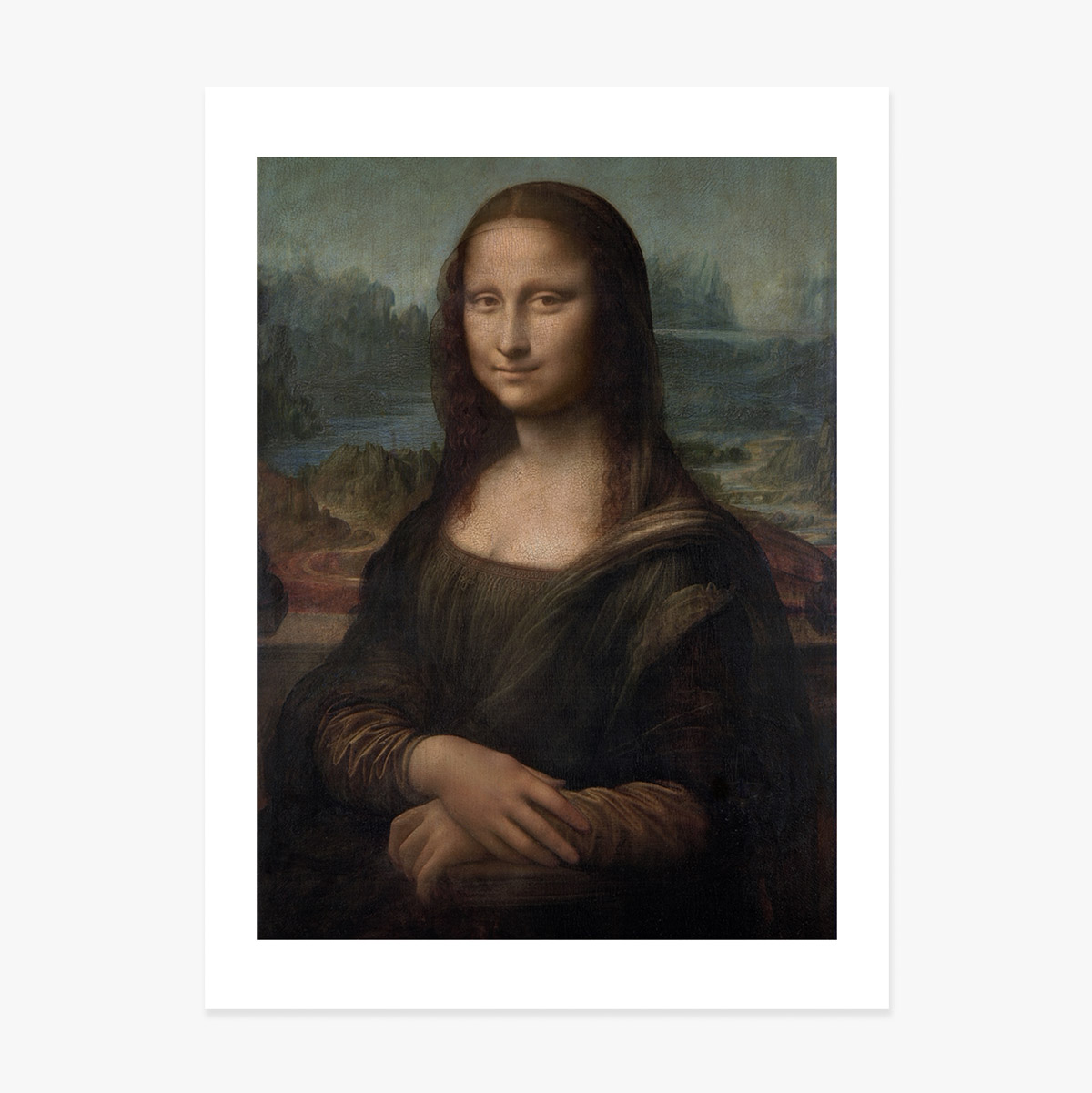 Plakat przedstawiający obraz Leonarda da Vinci „Mona Lisa del Giocondo”, 1506 r.