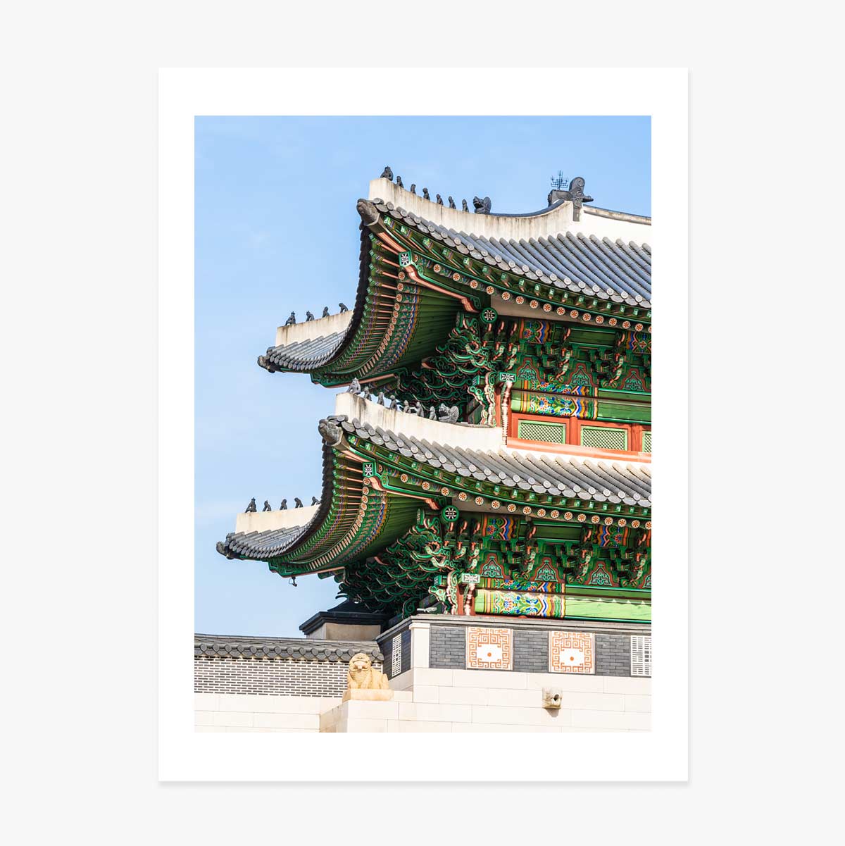 Plakat przedstawiający pałac w Seulu, Korea Południowa