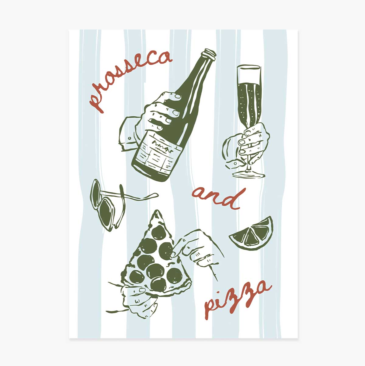 Prosseco & Pizza Poster