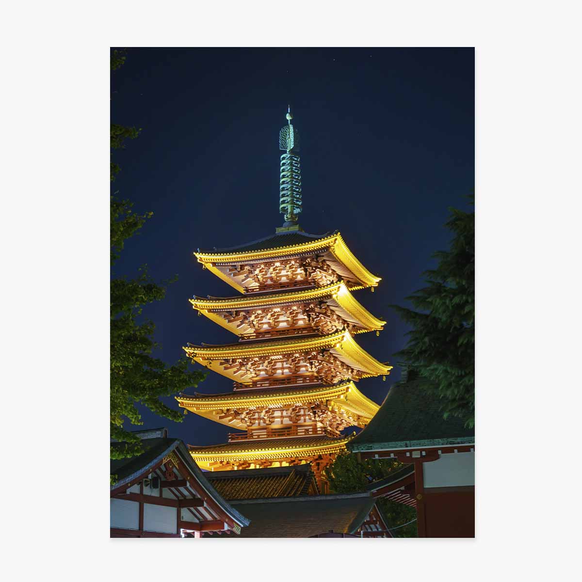 Japanese Temple Poster